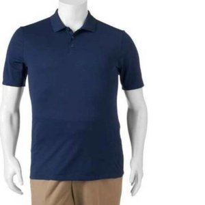 Mens Golf Polo FILA Navy Blue Sport 2XB Big Dry-Fit Short Sleeve Athletic Shirt